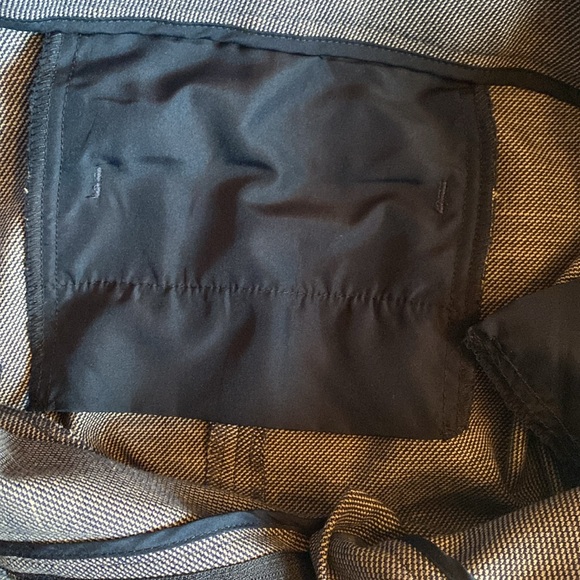 Loft Marisa High Waist Pants Blue Chevron Herringbone Pattern SZ 14 Business - Picture 12 of 15